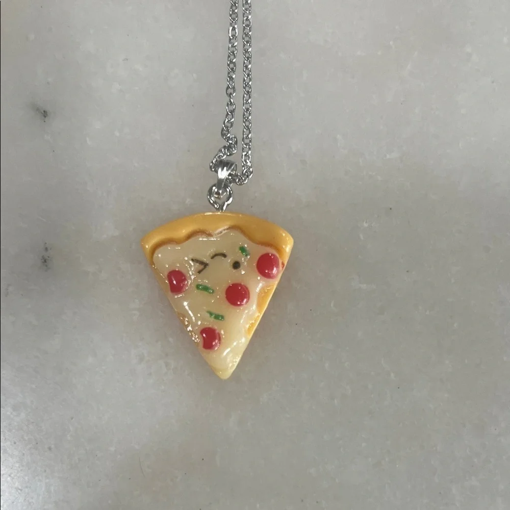 Cheesy Pizza Slice Necklace